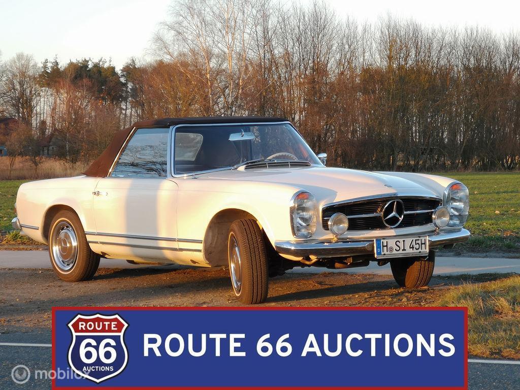 Mercedes-Benz 230 SL Pagoda | 1964 | Route 66 Auctions, Auto's, Zwart, Mercedes-Benz, Bedrijf, Handgeschakeld