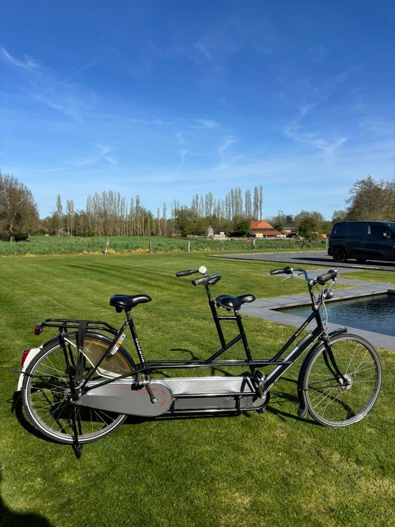 Tandem, Fietsen en Brommers, Fietsen | Tandems, Ophalen, Gebruikt, Minder dan 10 versnellingen