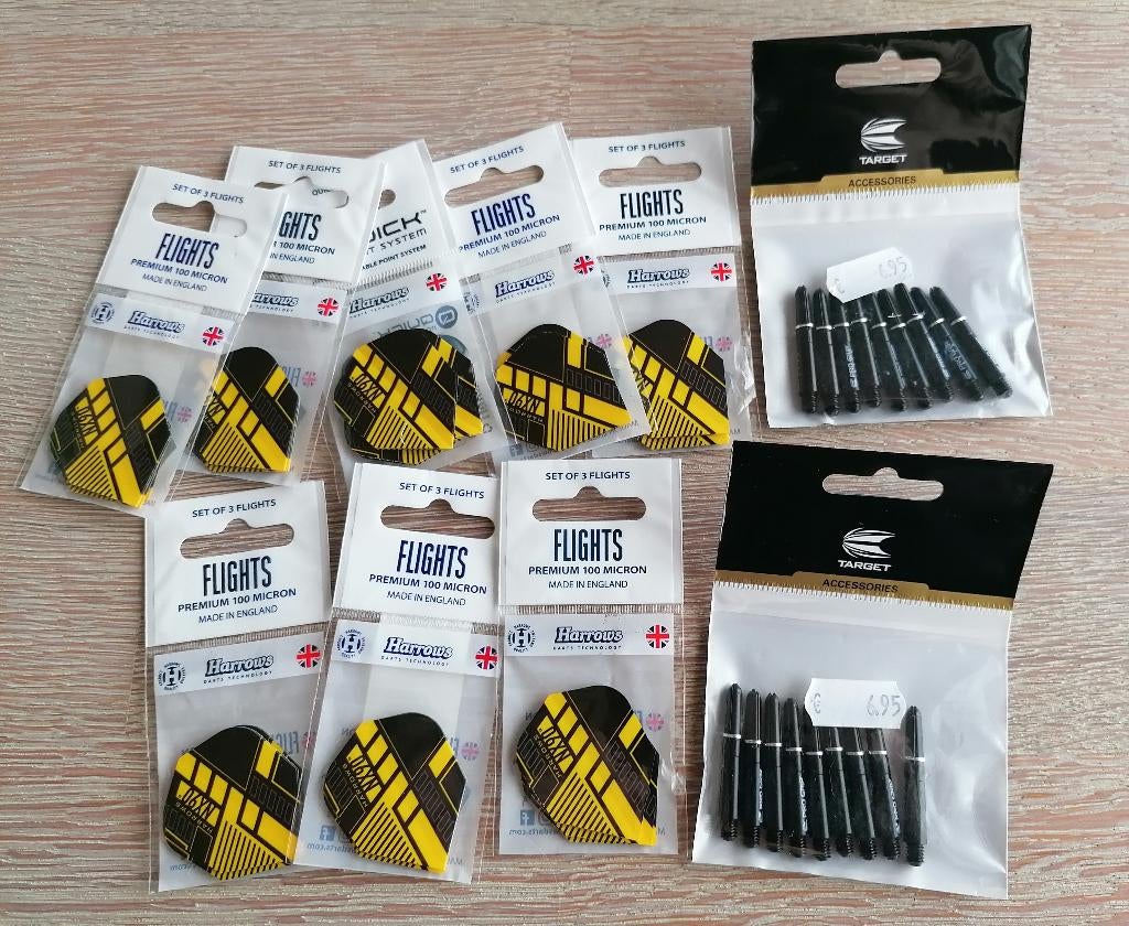 Target Pro Grip 3 Set Spin Black&Harrows Flights., Ophalen of Verzenden, Nieuw, Flights