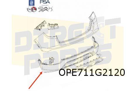 Opel Mokka X (9/16 - 9/19) achterbumper onder (bij PDC) Orig, Auto-onderdelen, -, Verzenden, -, Opel