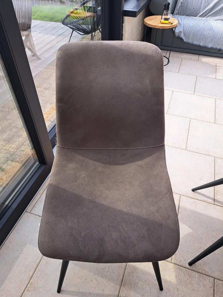 MX sofa stoelen in cognac en grijze kleur, Huis en Inrichting, Stoelen, Ophalen