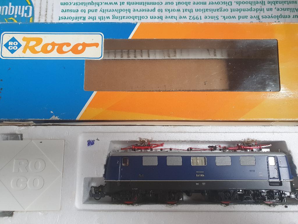 blauwe locomotief E41004, Hobby en Vrije tijd, Modeltreinen | H0, Zo goed als nieuw, Locomotief, Roco, Ophalen of Verzenden