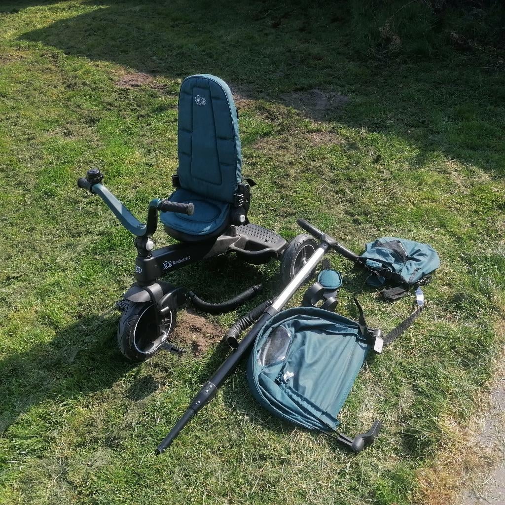Tricycle pour enfants Kinderkraft vert, Enlèvement, Utilisé, Kinderkraft, Tige de poussée