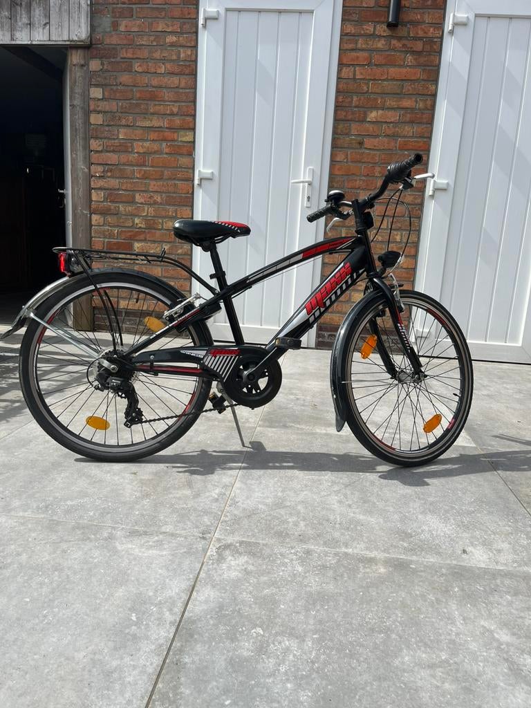 Wings Maxx fiets rood-zwart, Fietsen en Brommers, Ophalen, Zo goed als nieuw, 22 inch, Versnellingen