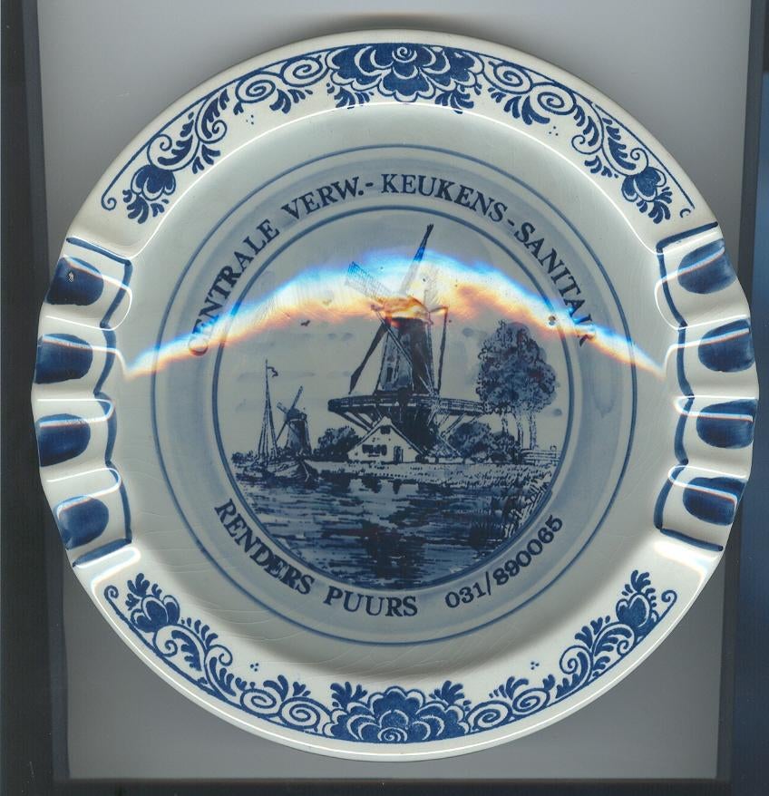 Asbak Renders Puurs Keukens Sanitair Delfst Blauw, Verzenden, Zo goed als nieuw, Asbak