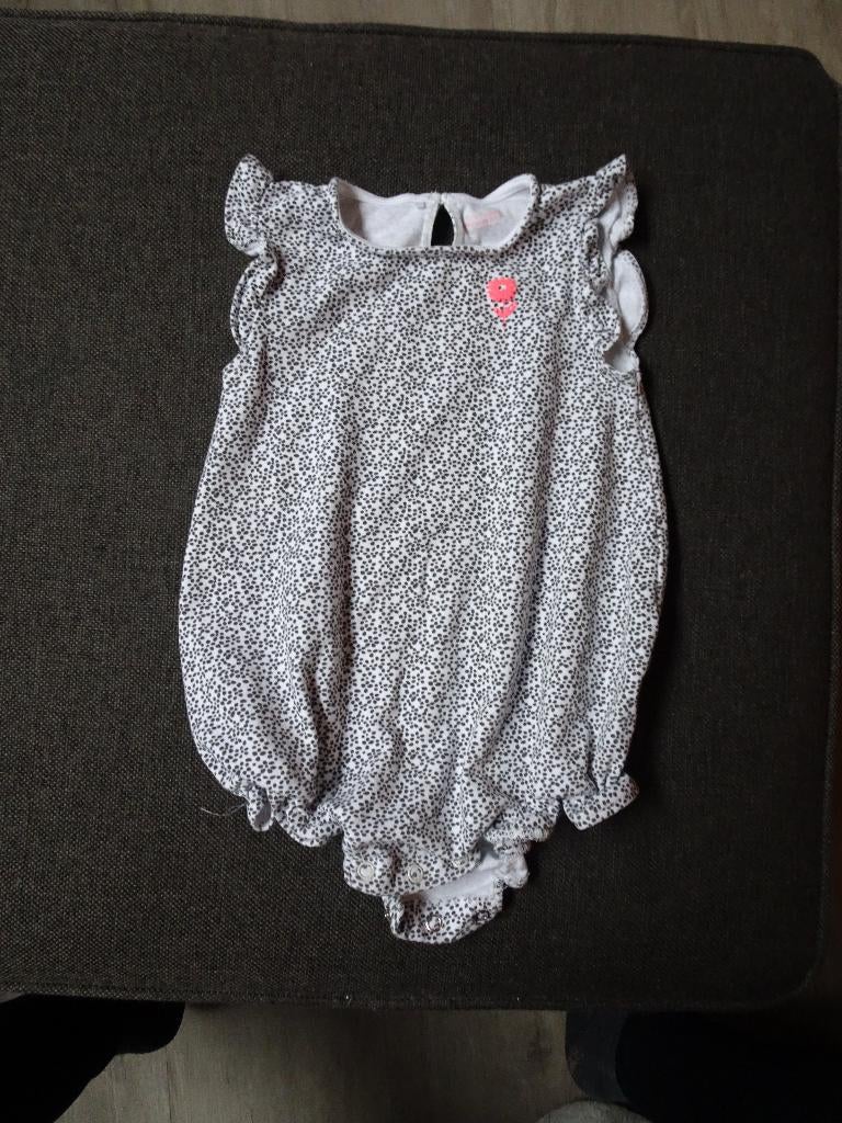 Wit kruippakje met zwarte stipjes Next Maat 98, Meisje, Ophalen of Verzenden, Zo goed als nieuw, Shirt of Longsleeve