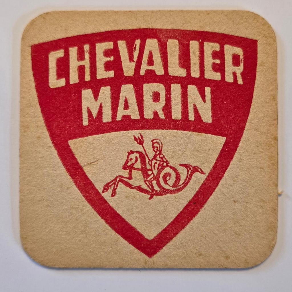 Chevalier Marin sous-bock bierviltje bierdeckel coaster, Collections, Marques de bière, Utilisé, Sous-bock, Enlèvement ou Envoi