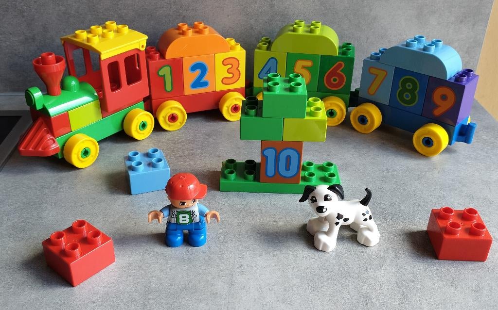 lego duplo 10558 getallentrein, Gebruikt, Ophalen of Verzenden, Compleet, Duplo