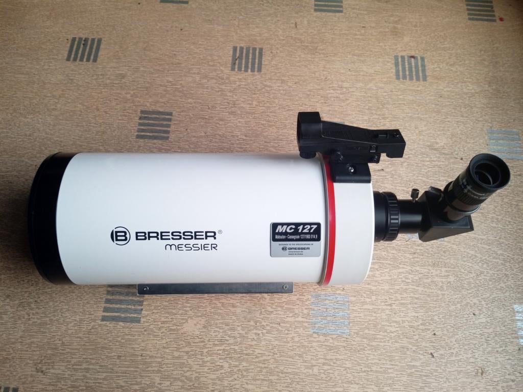 Bresser MC 127 telescoop, Audio, Tv en Foto, Optische apparatuur | Telescopen, Ophalen, Zo goed als nieuw, 80 tot 200 mm, Spiegeltelescoop (reflector)