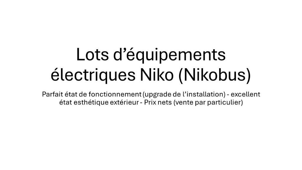 Elektrische/domotica-apparatuur van Niko - Nikobus, Doe-het-zelf en Bouw, Elektriciteit en Kabels, Gebruikt, Overige typen, Ophalen