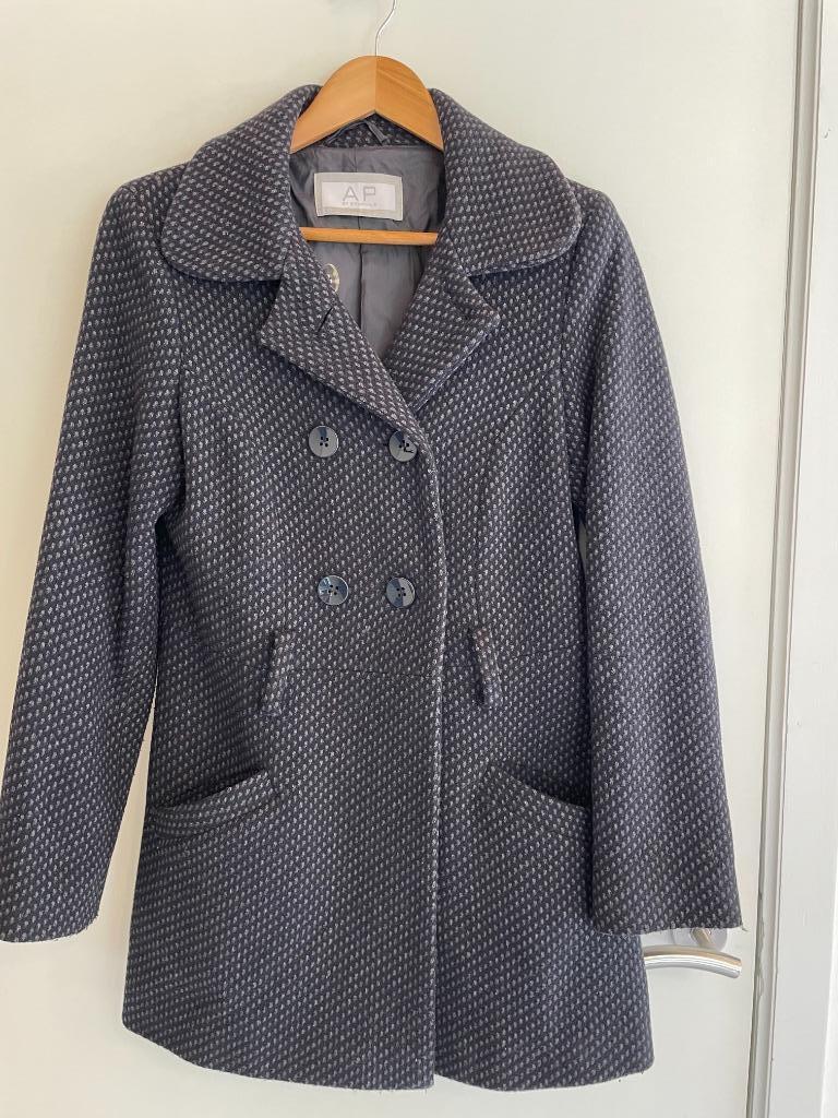 Winterjas AP by Bruphils maat 38, Kleding | Dames, Maat 38/40 (M), Blauw, AP Bruphils, Ophalen of Verzenden