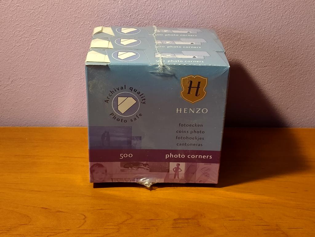 3 nieuwe pakjes vintage fotohoeken (500 per doos) Henzo, Audio, Tv en Foto, Fotoalbums en Accessoires, Ophalen, Nieuw, Fotoalbum-accessoires