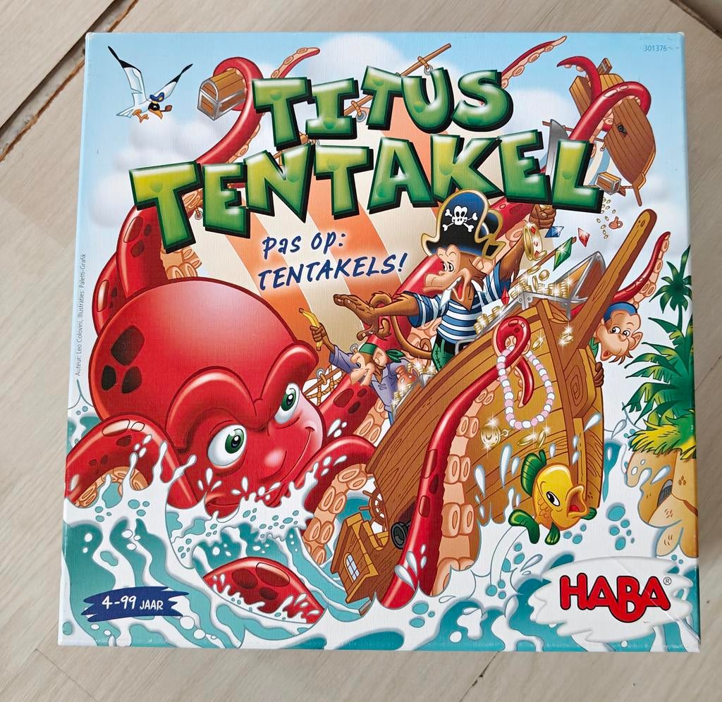 Gezelschapsspel Titus Tentakel 100% compleet, Ophalen of Verzenden, Zo goed als nieuw, Haba