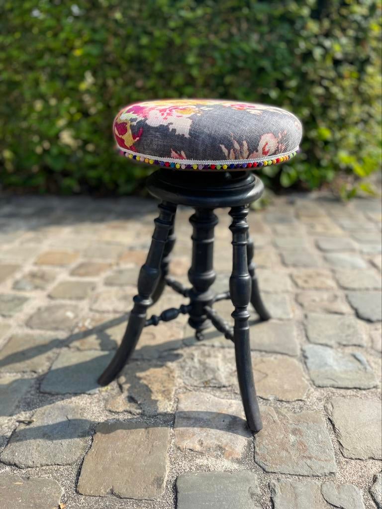 Tabouret de piano ancien — pièce unique (vers 1900), Enlèvement, Comme neuf