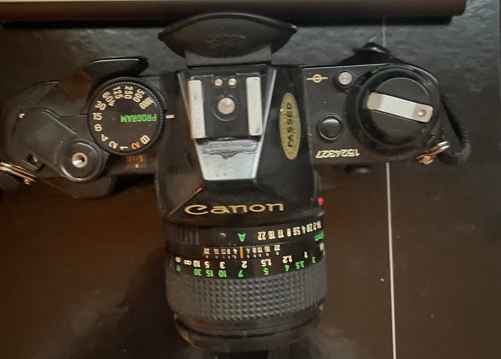 Canon AE-1 met toebehoren, Audio, Tv en Foto, Ophalen, Zo goed als nieuw, Spiegelreflex, Canon