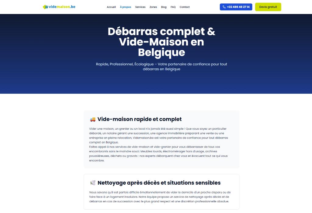 Vide-Maison & Débarras en Belgique | Devis gratuit