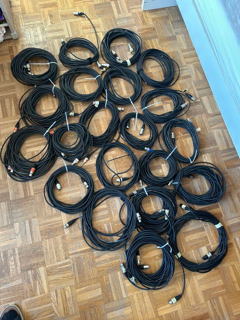 XLR kabels, instrumenten kabels en jack male female kabels, Ophalen, Zo goed als nieuw, Apparatuur
