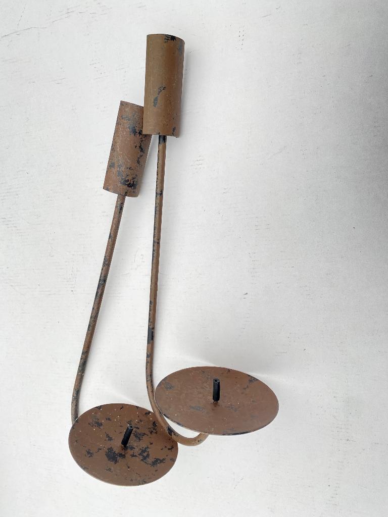 2 bougeoirs très rustiques à suspendre, Maison & Meubles, Neuf, Noir, Métal, Chandelier