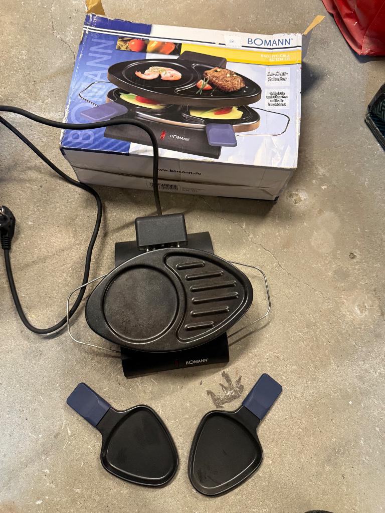 Appareil à raclette-grill Bomann, Enlèvement ou Envoi, Comme neuf, Moins de 4 personnes