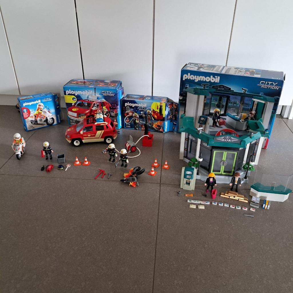 Playmobil City Action lot (4 sets), Ophalen, Gebruikt, Complete set