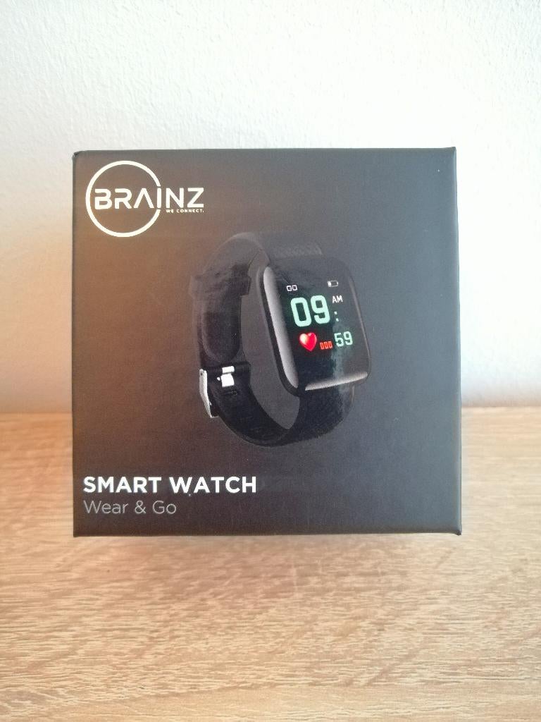 Montre intelligente iPhone/Android — Bluetooth—Message+Sport, Enlèvement ou Envoi, Avancer d'un pas, Android, Noir