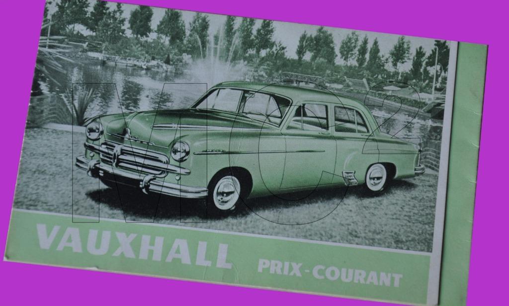 VAUXHALL WYVERN VELOX - Prijslijst / UITERST ZELDZAAM, Verzenden, Overige merken