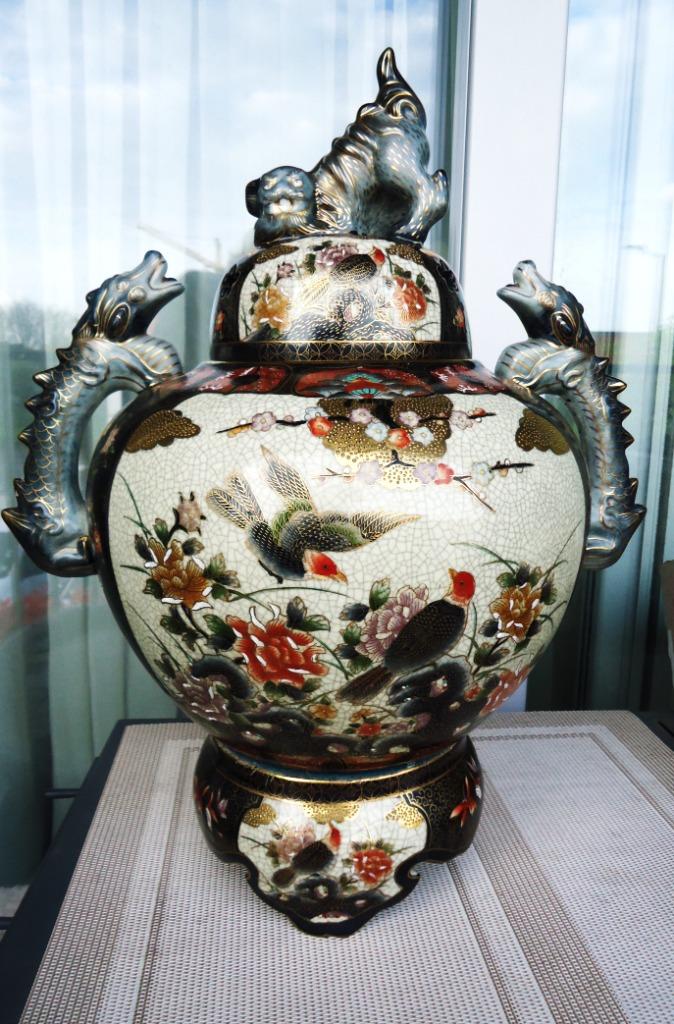 Dragon Chinois 50 x 41 Vase 3 parties Porcelaine Antique😍👌, Antiquités & Art, Antiquités | Céramique & Poterie, Enlèvement ou Envoi