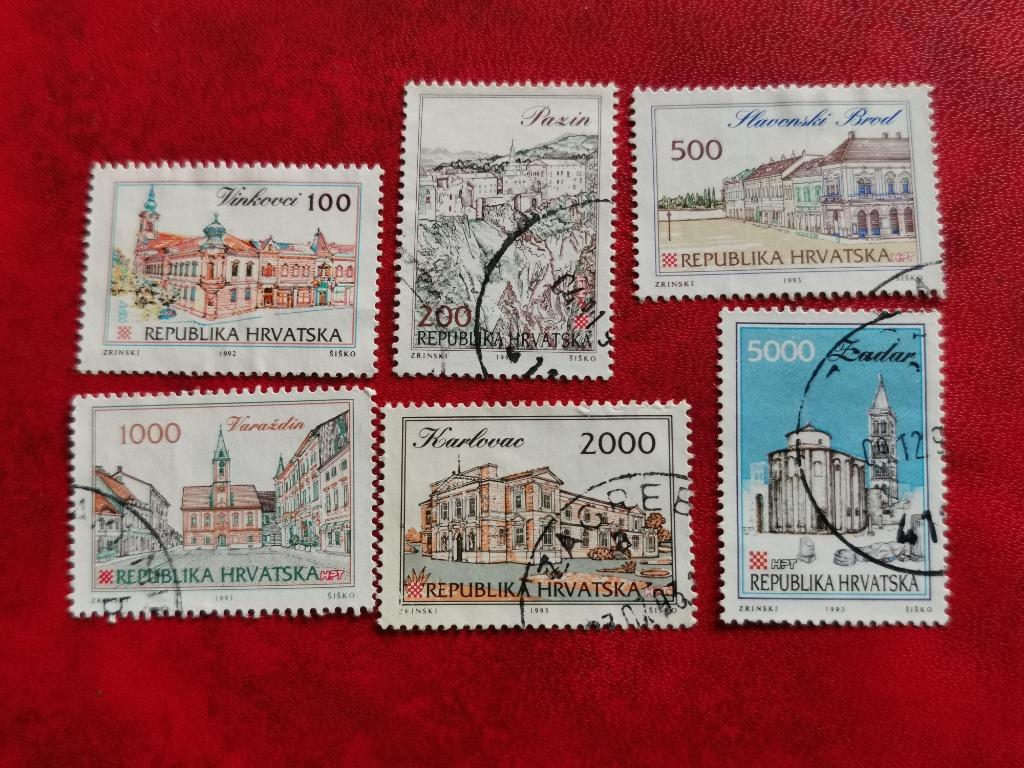 Croatie 1993 - villes, Enlèvement ou Envoi, Yougoslavie, Affranchi