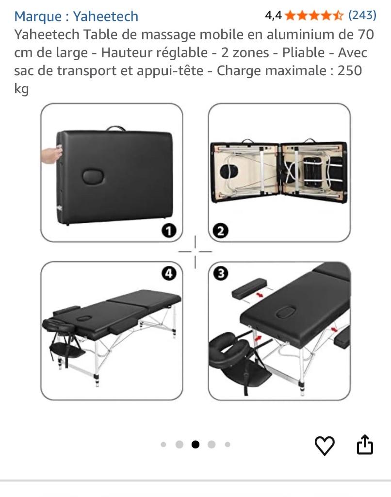 Table de massage, Enlèvement, Neuf, Table de massage