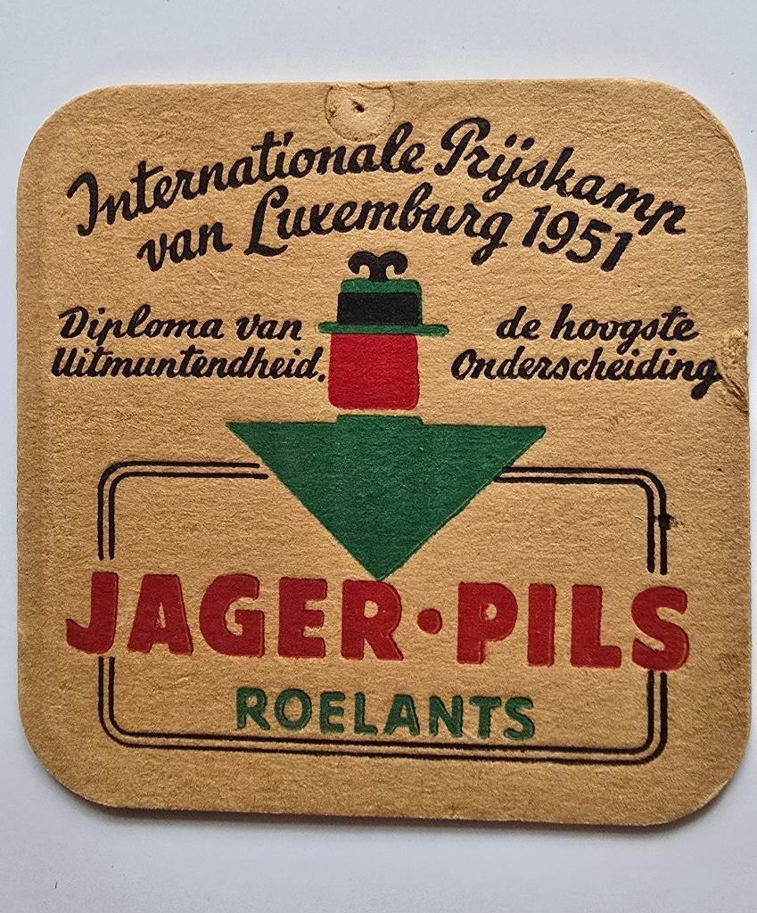 Jager Pils Roelants sous-bock bierviltje bierdeckel coaster, Collections, Enlèvement ou Envoi, Utilisé, Sous-bock