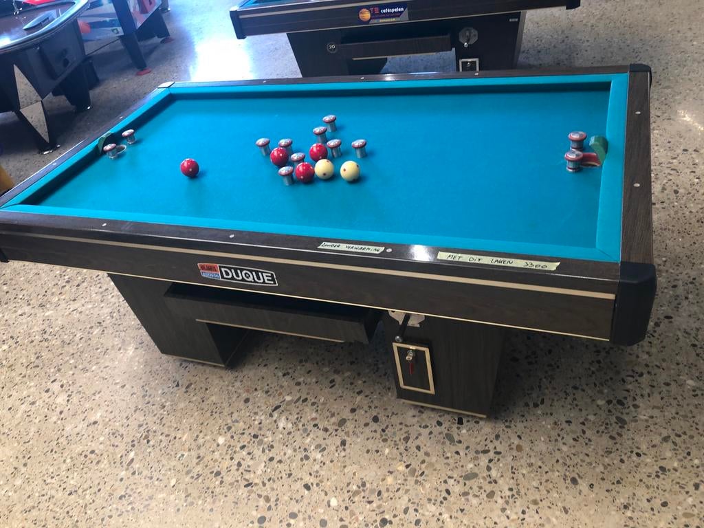 6 x billard à bouchons Duque à partir de 2250 euro, Enlèvement ou Envoi, Utilisé, Table de billard