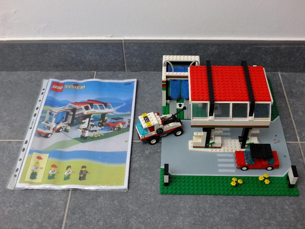 Lego 6397 - Pompe à essence Octan (Gas N' Wash Express) 1992, Enlèvement ou Envoi, Utilisé, Ensemble complet, Lego