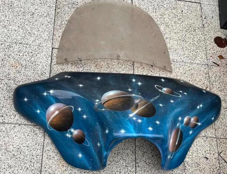 Harley davidson shovelhhead batwing, Motoren, Verzenden