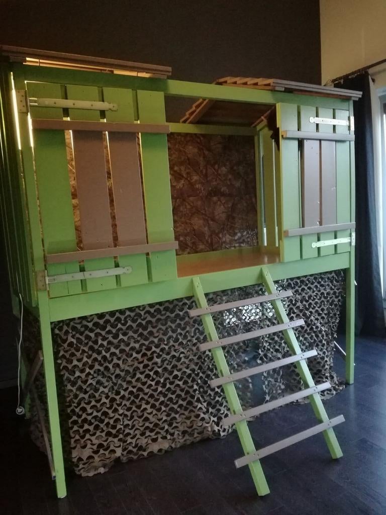 Boomhut bed in bruin en groen., Huis en Inrichting, Ophalen