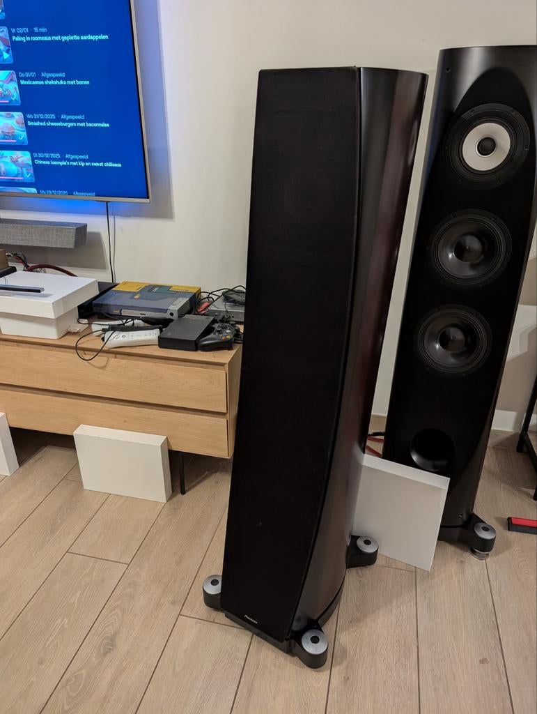 Pioneer TAD S-3EX speakers darkwood paar., Audio, Tv en Foto, Luidsprekerboxen, Gebruikt, 120 watt of meer, Front, Rear of Stereo speakers