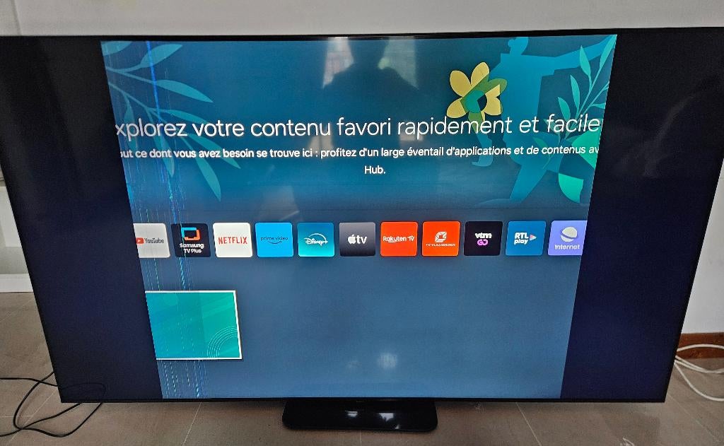 Tv Samsung 75" tâches noires sur les côtés, Enlèvement, Utilisé, Smart TV, Samsung