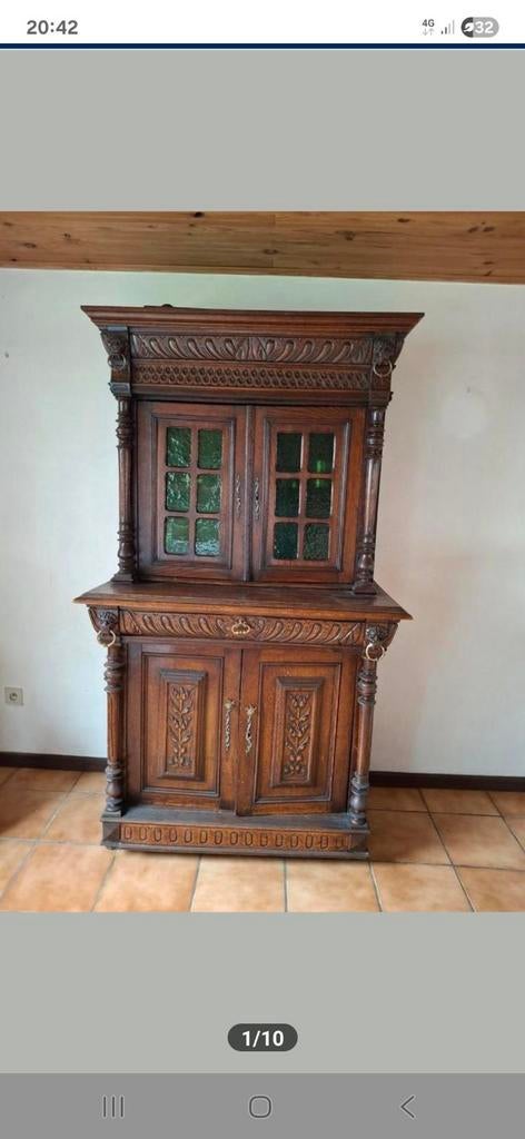 Petit meuble Lion - Bois chêne  !!! Retrait Dinant !!!, Antiquités & Art, Enlèvement