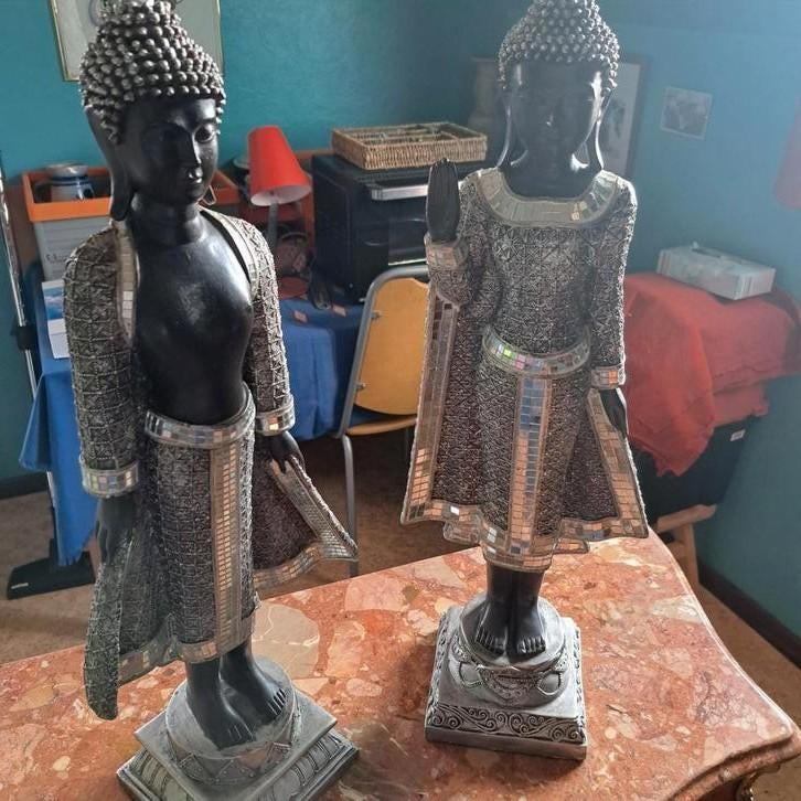 stel kitch beelden in plaaster, Antiek en Kunst, Ophalen