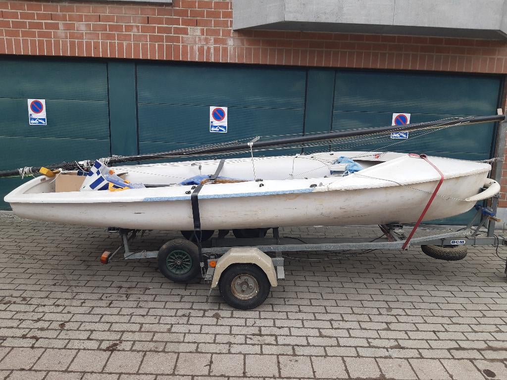 aanhangwagen en strandkar zeilboot 420, Ophalen, Gebruikt