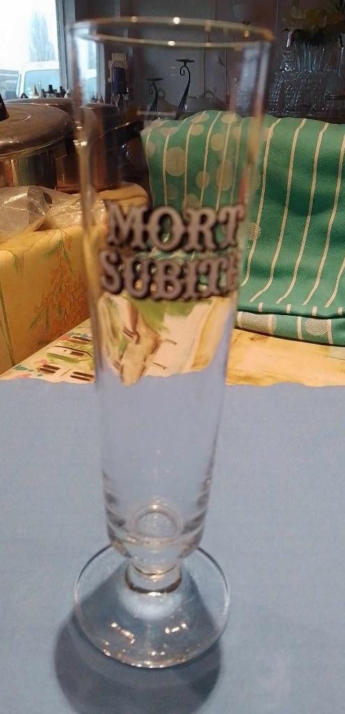 verre à bière Mort Subite 0,20 L, Collections, Enlèvement ou Envoi, Comme neuf, Verre ou Verres, Autres marques