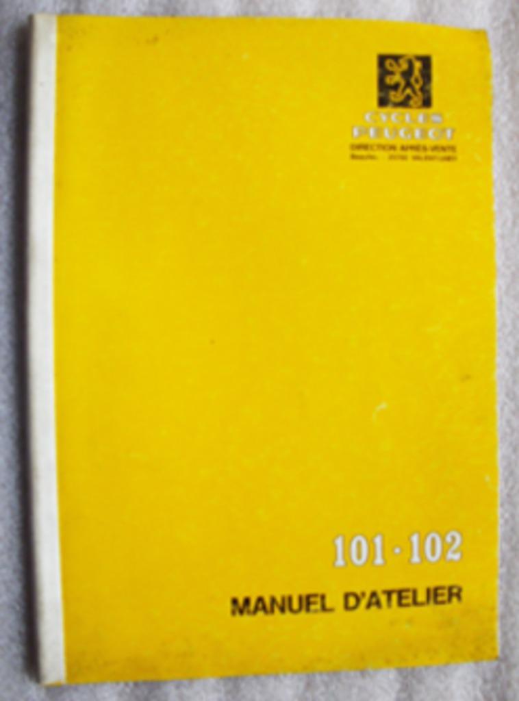 Manuel d'atelier cyclomoteur peugeot 101 - 102, Enlèvement ou Envoi, Autres marques