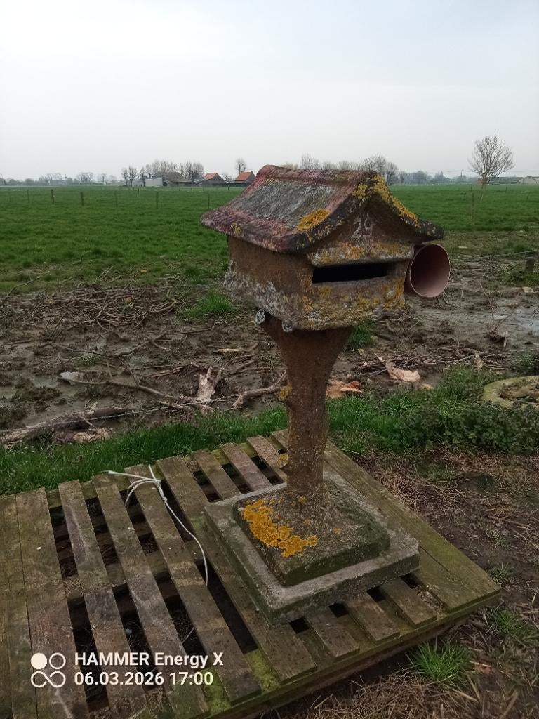 Brievenbus, Tuin en Terras, Brievenbussen, Ophalen, Gebruikt, Beton, Staande brievenbus