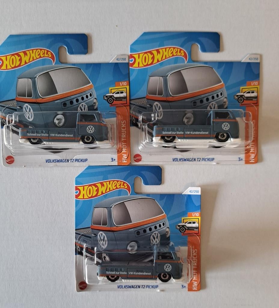 Lot de 3 vw combi T2 Pick-Up hotwheels, Enlèvement ou Envoi, Neuf, Voiture