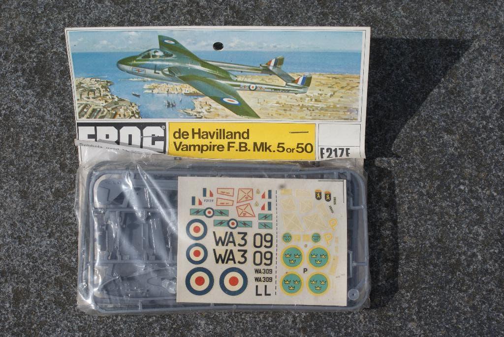 Frog - De Haviland Vampier FB Mk5 - 1/72, Autres marques, Enlèvement ou Envoi, Comme neuf, 1:72 à 1:144