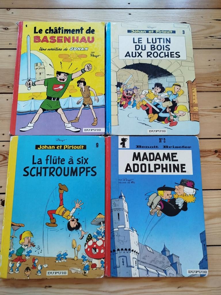4 BD's de Peyo - Johan et Pirlouit et Benoît Brisefer, Livres, Enlèvement ou Envoi