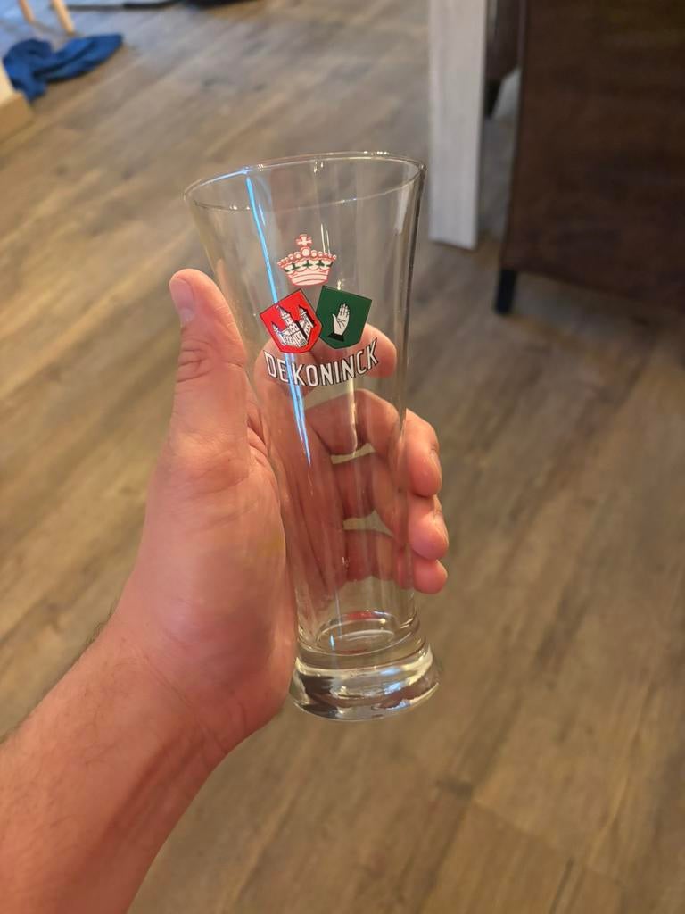 Bierglas retro De Koninck, Verzamelen, Glas en Drinkglazen, Ophalen of Verzenden, Zo goed als nieuw, Bierglas