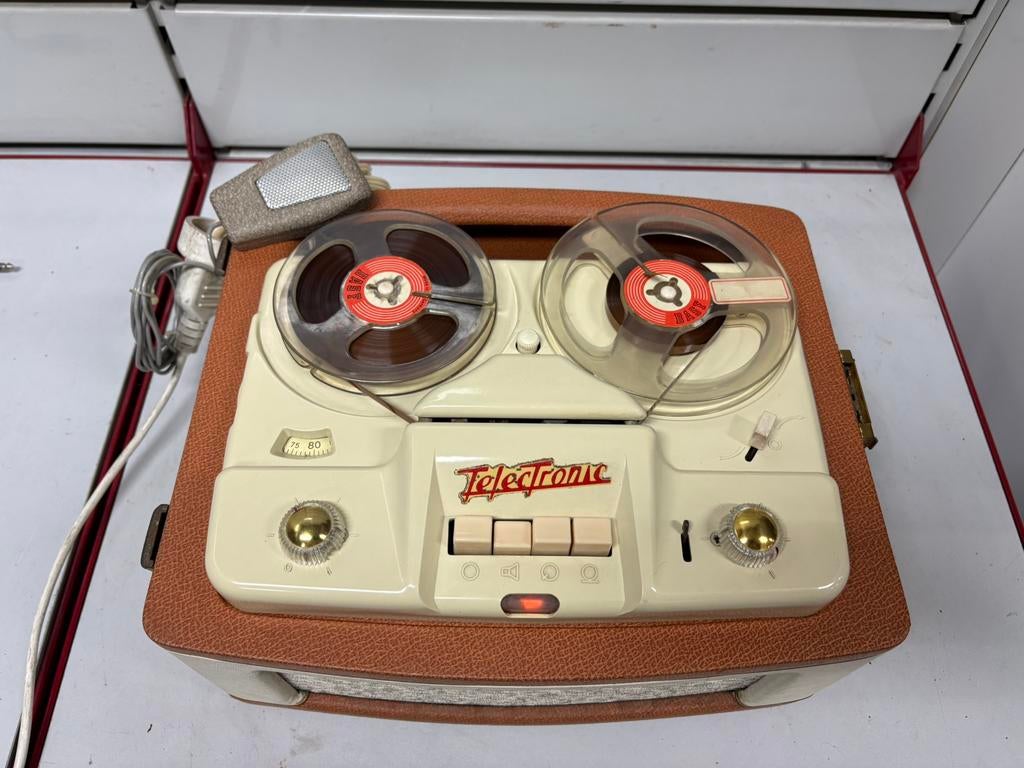 Magnétophone Vintage TELECTRONIC - Années 60 - Très bel état, TV, Hi-fi & Vidéo, Enlèvement, Magnétophone