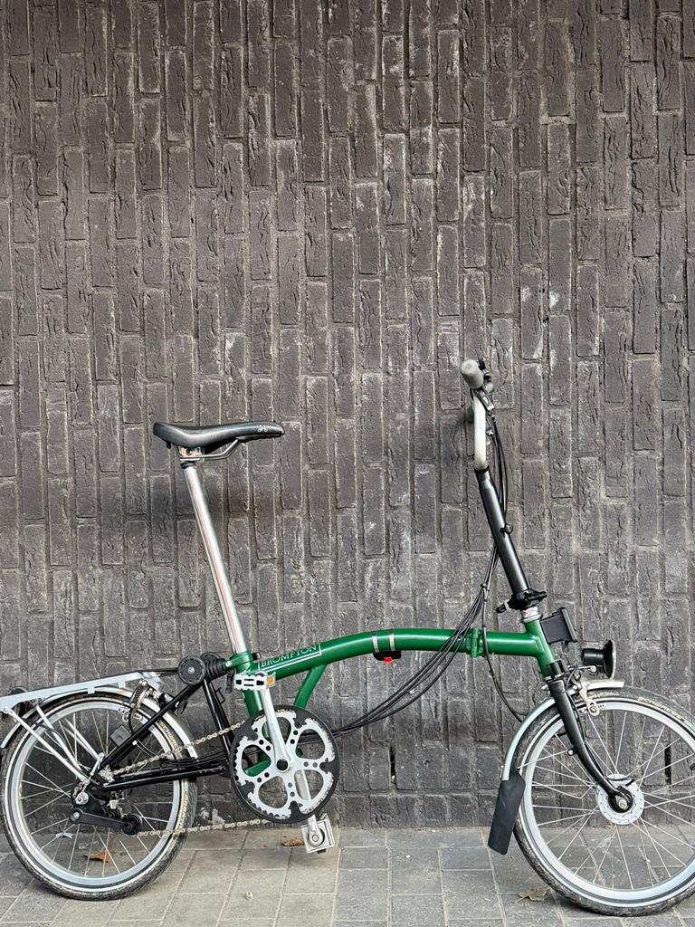 Brompton M6R Engelse groene bagagerek 6 versnellingen, Ophalen, Brompton, 14 tot 16 inch, Versnellingen