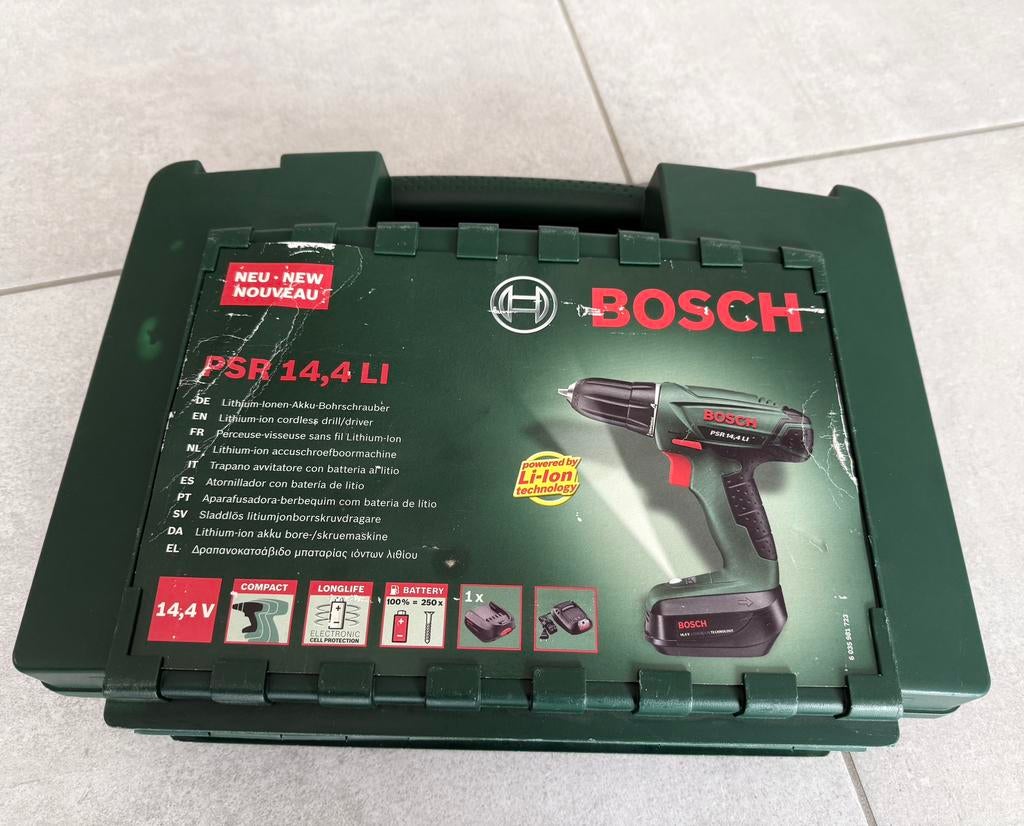 Bosh Perceuse-visseuse sans fil Lithium PSR 14,4 LI, Ophalen, Zo goed als nieuw, Boormachine