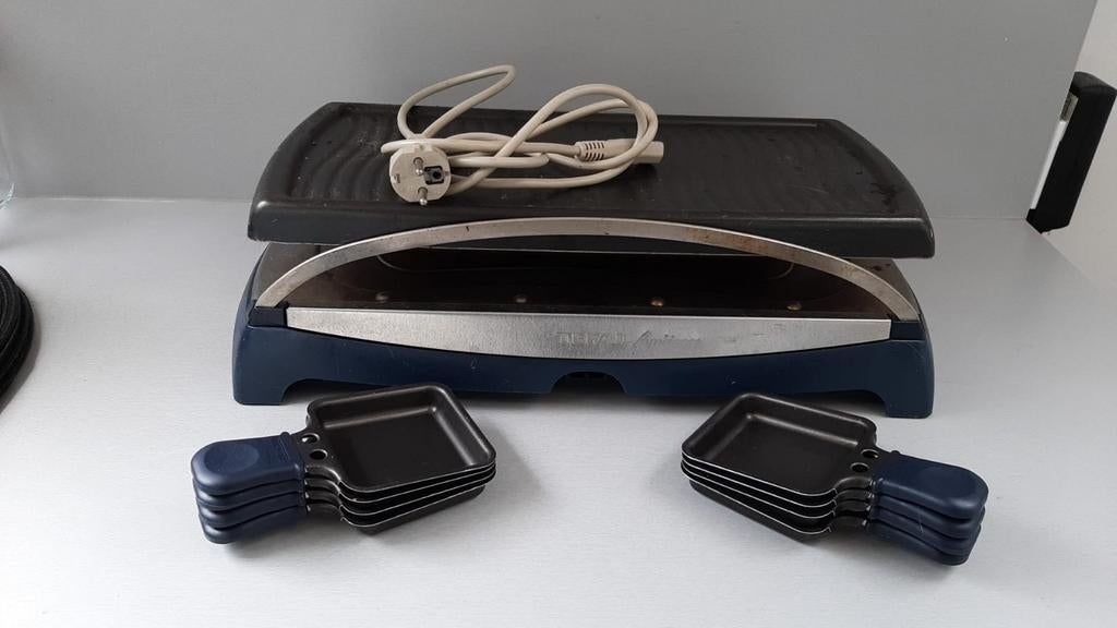 Pierrade Tefal raclette grill inox + 8 raclettepannetjes, Ophalen